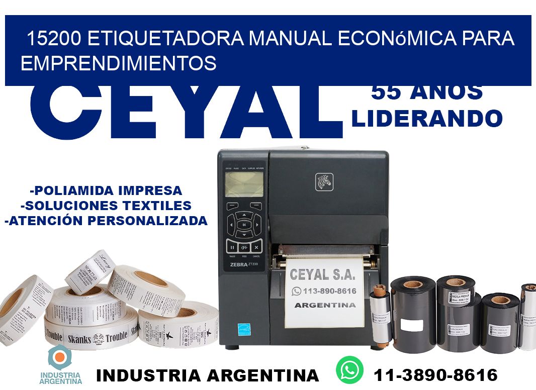 15200 etiquetadora manual económica para emprendimientos