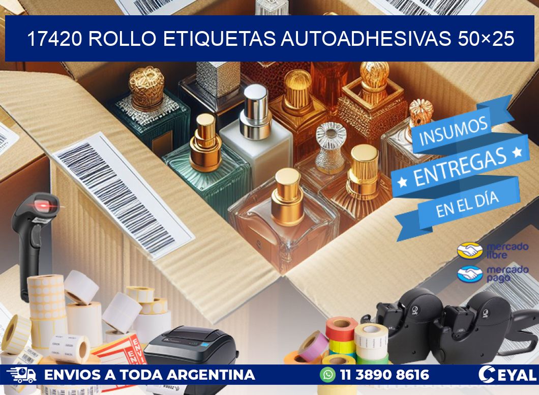 17420 Rollo Etiquetas autoadhesivas 50×25