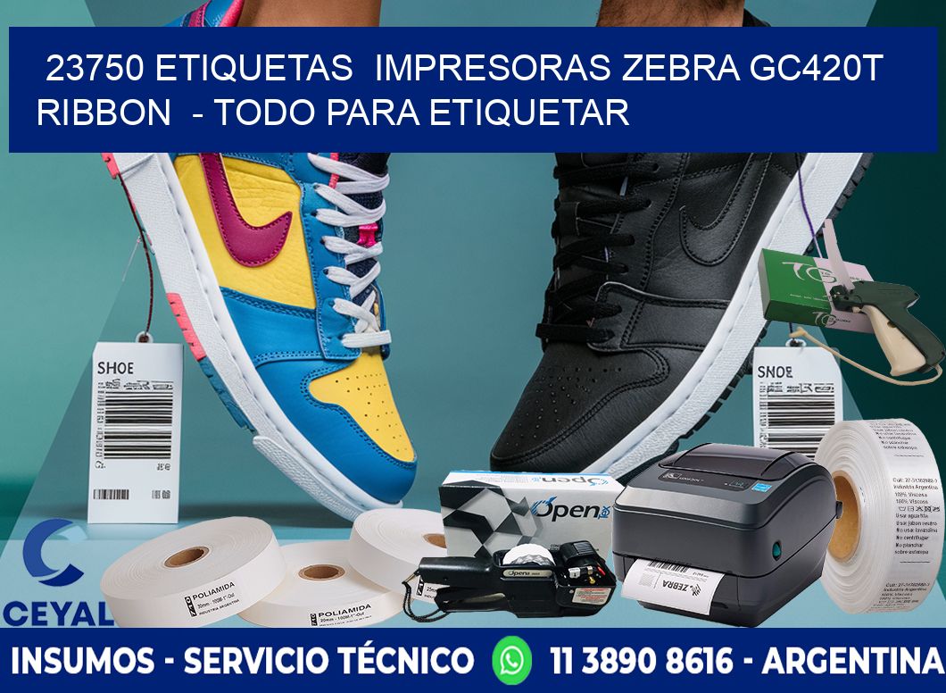 23750 etiquetas  impresoras zebra gc420t ribbon  - Todo para Etiquetar