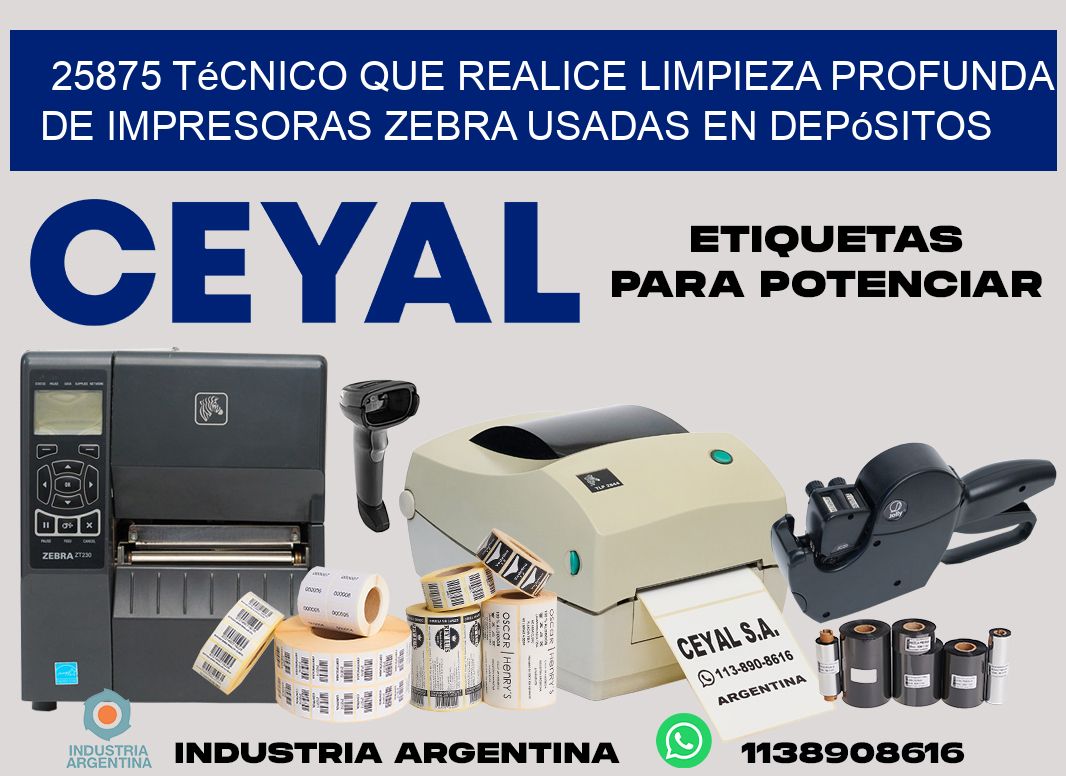 25875 técnico que realice limpieza profunda de impresoras zebra usadas en depósitos