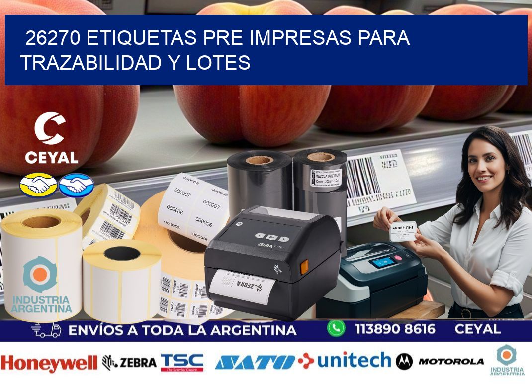 26270 etiquetas pre impresas para trazabilidad y lotes