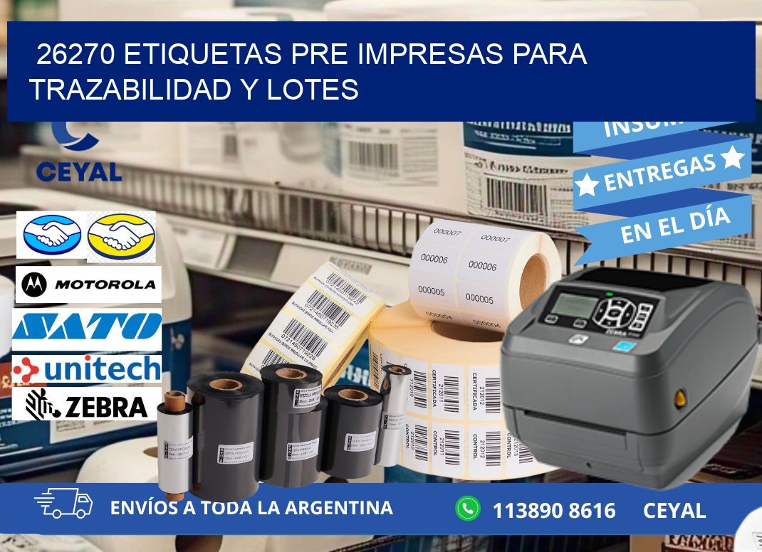 26270 etiquetas pre impresas para trazabilidad y lotes