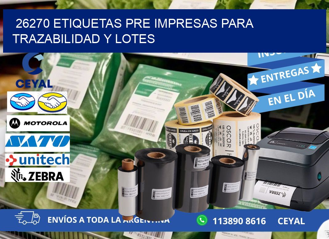 26270 etiquetas pre impresas para trazabilidad y lotes