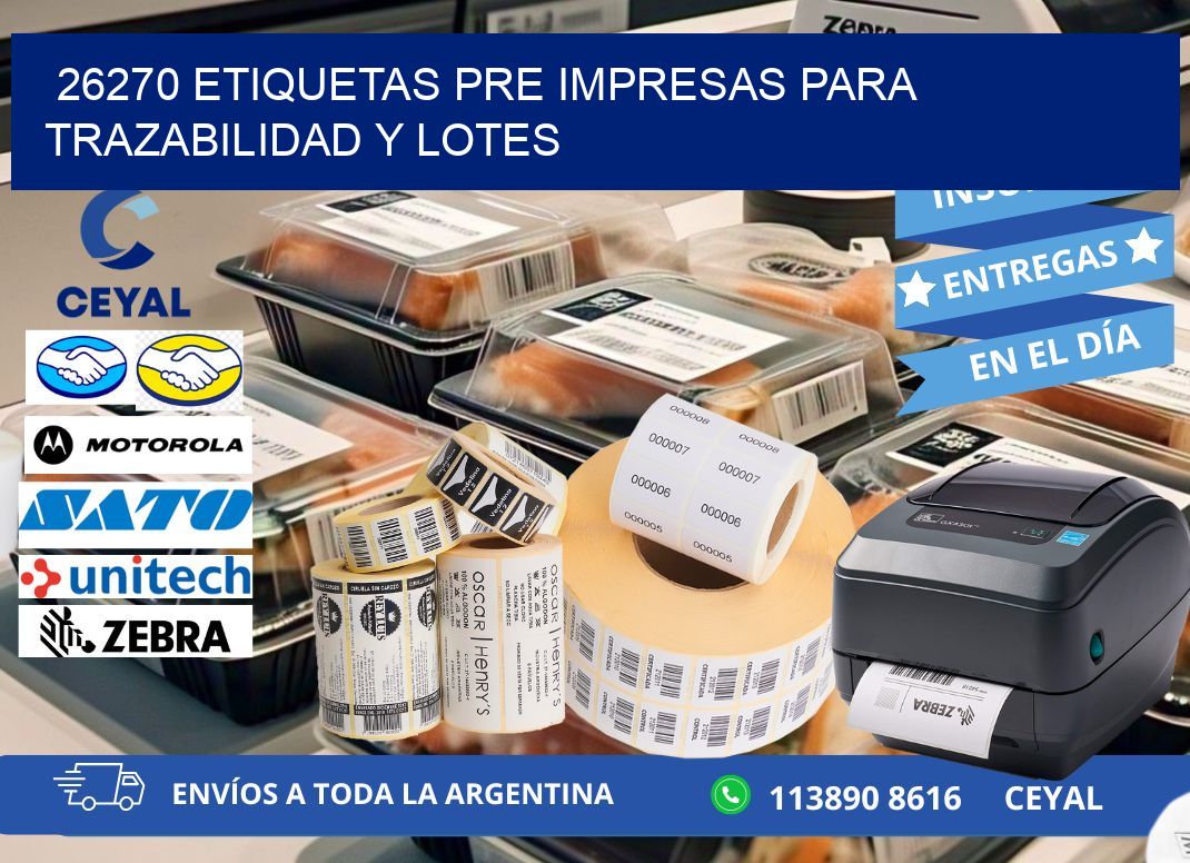 26270 etiquetas pre impresas para trazabilidad y lotes