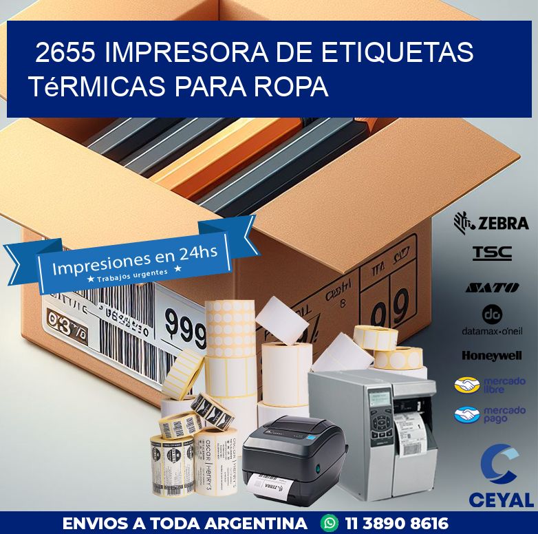 2655 impresora de etiquetas térmicas para ropa