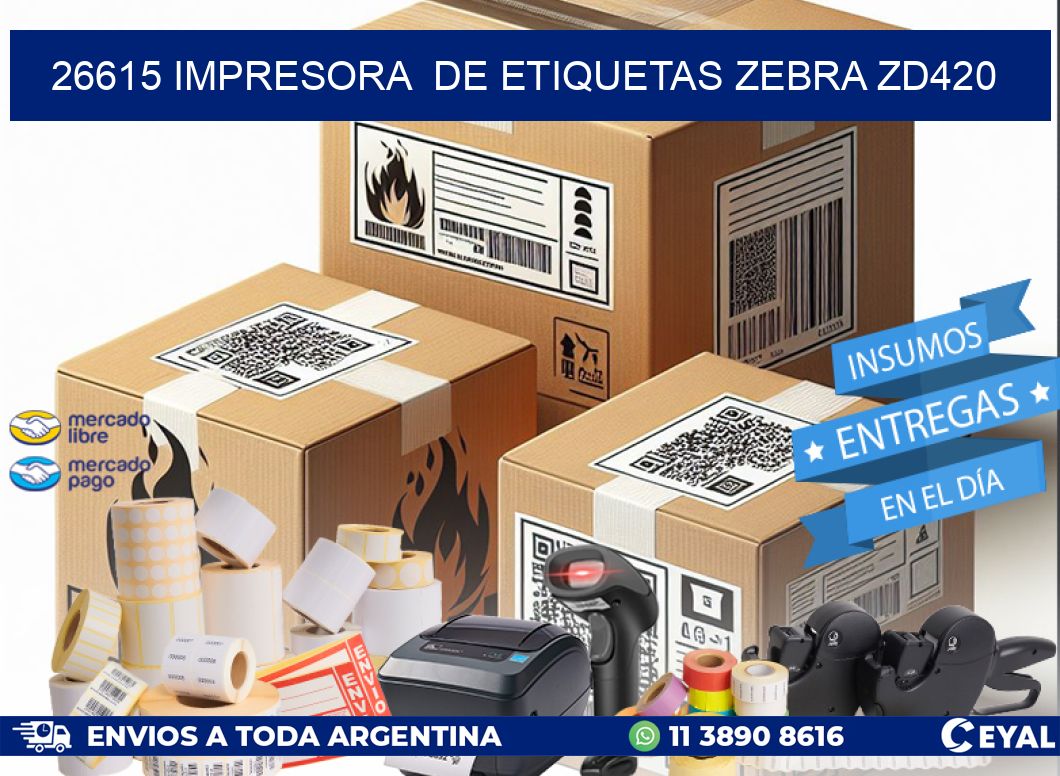 26615 impresora de etiquetas Zebra ZD420