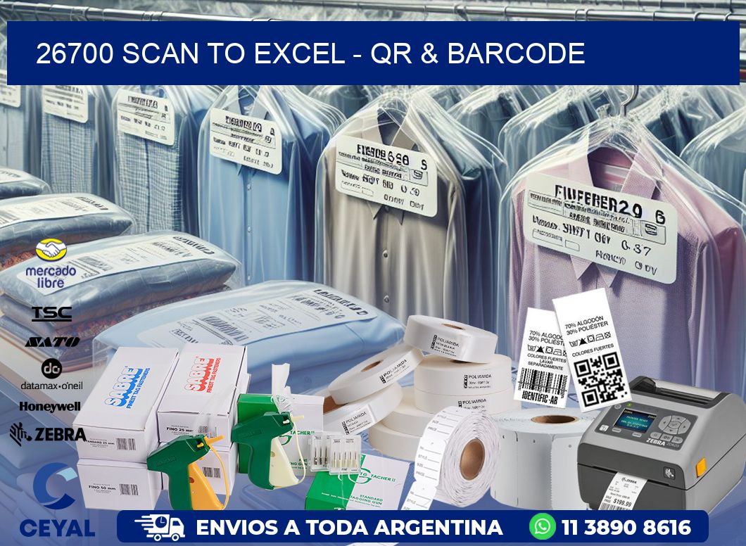 26700 Scan to Excel – QR & Barcode