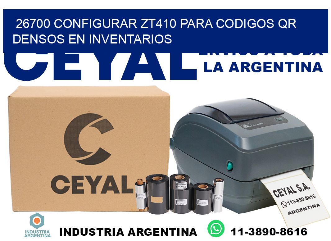26700 configurar zt410 para codigos qr densos en inventarios