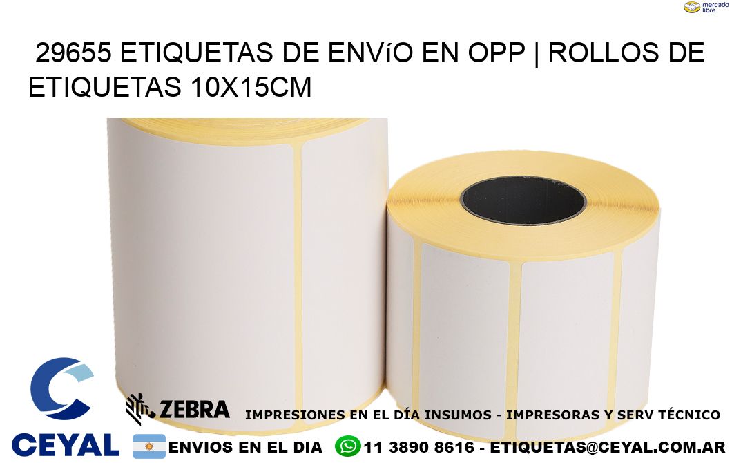 29655 Etiquetas de envío en opp | Rollos De Etiquetas 10x15CM