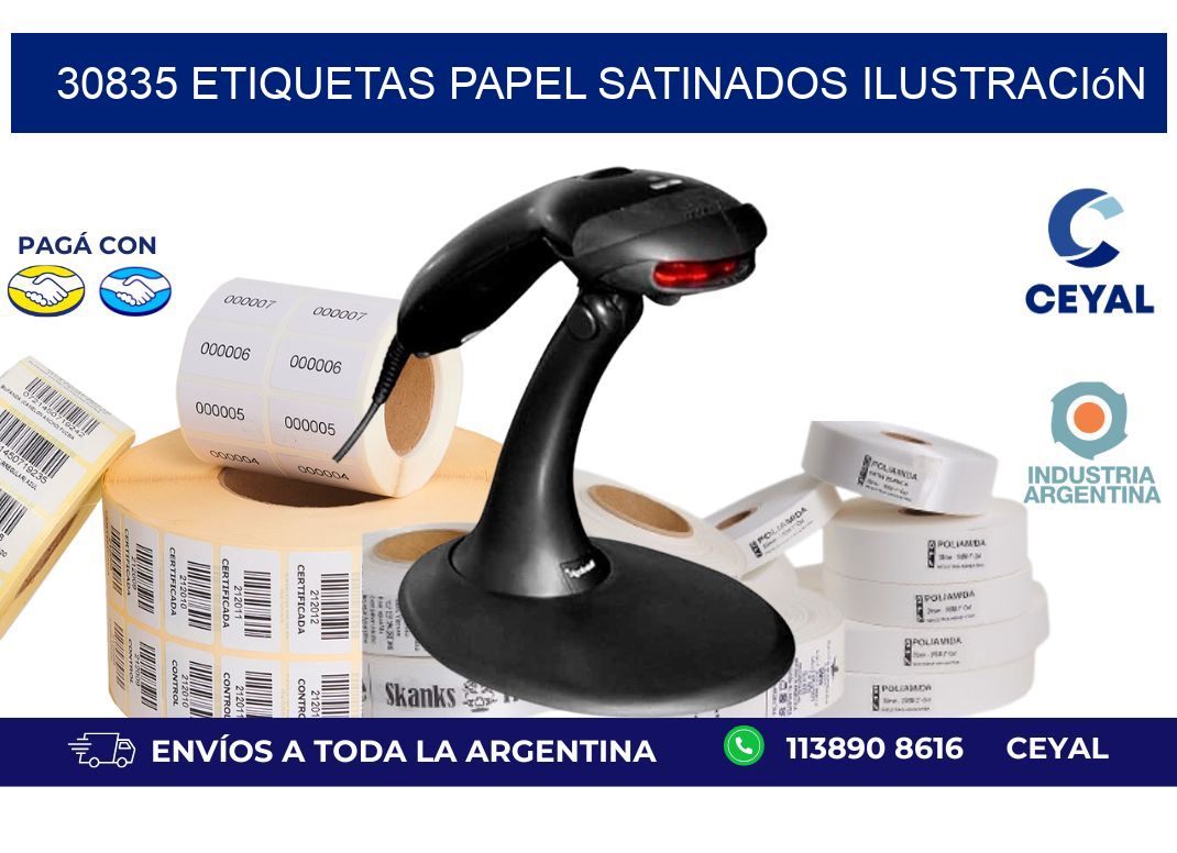 30835 etiquetas papel satinados ilustración