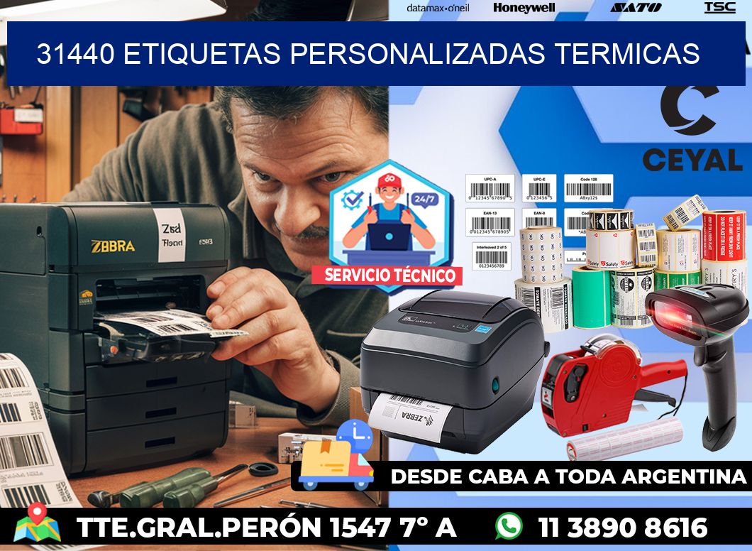 31440 Etiquetas personalizadas termicas