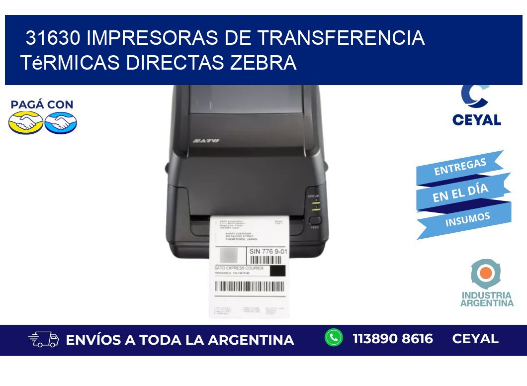 31630 impresoras de Transferencia  térmicas directas zebra