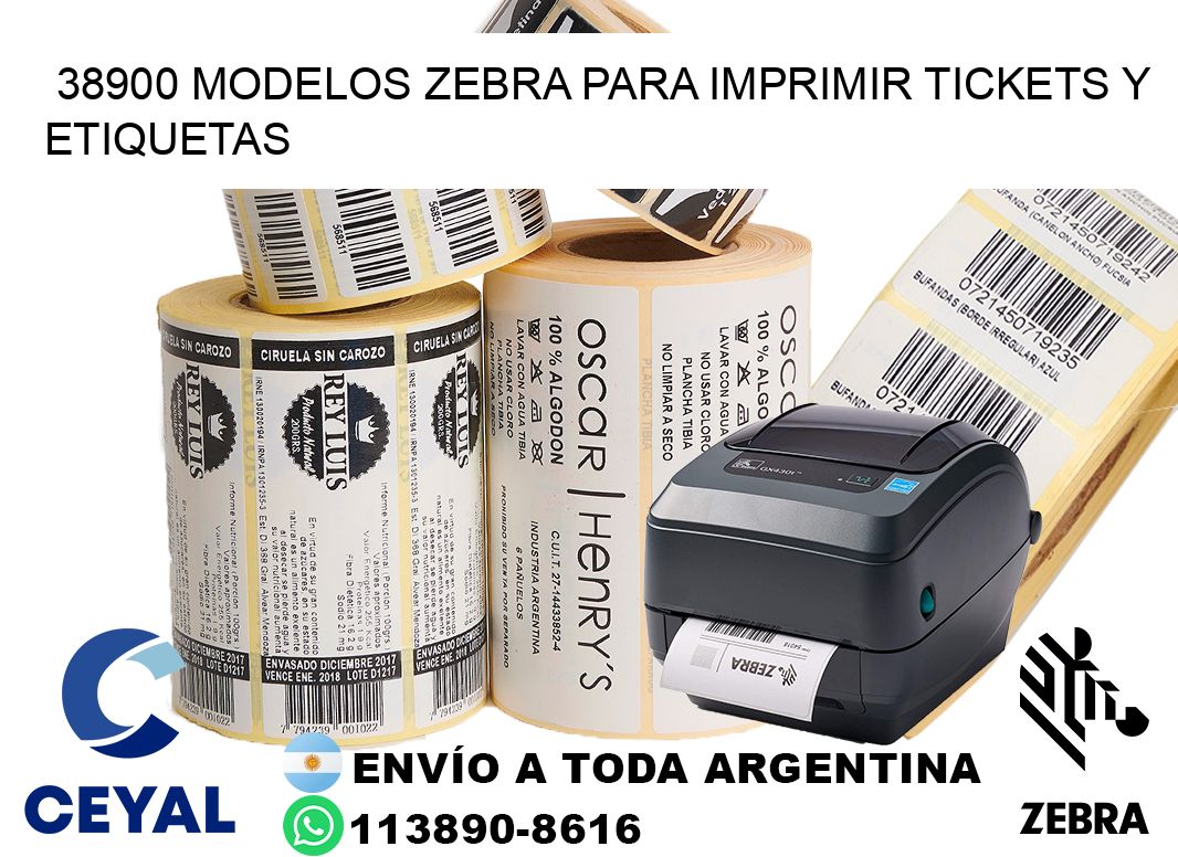 38900 modelos zebra para imprimir tickets y etiquetas