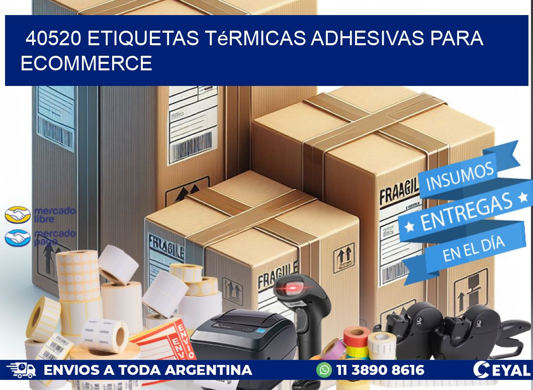 40520 etiquetas térmicas adhesivas para ecommerce