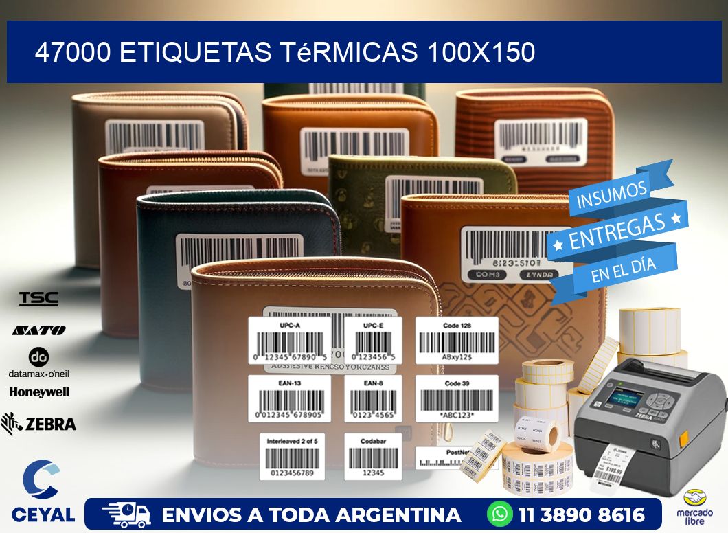 47000 etiquetas térmicas 100x150
