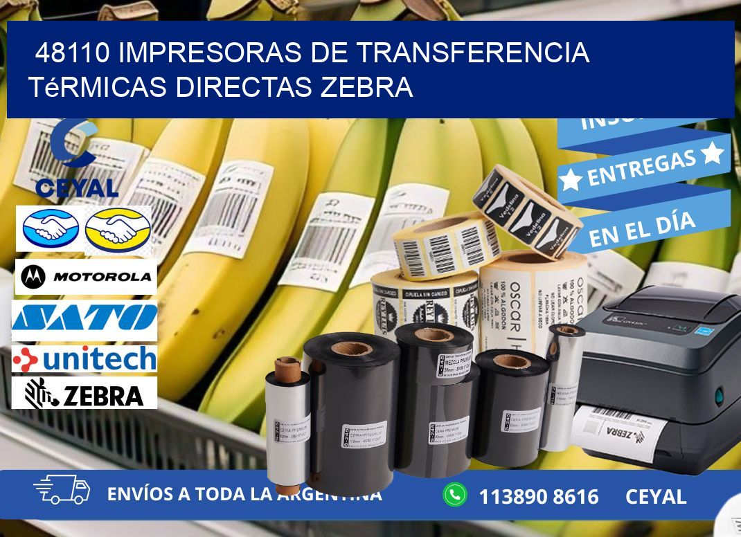 48110 impresoras de Transferencia  térmicas directas zebra