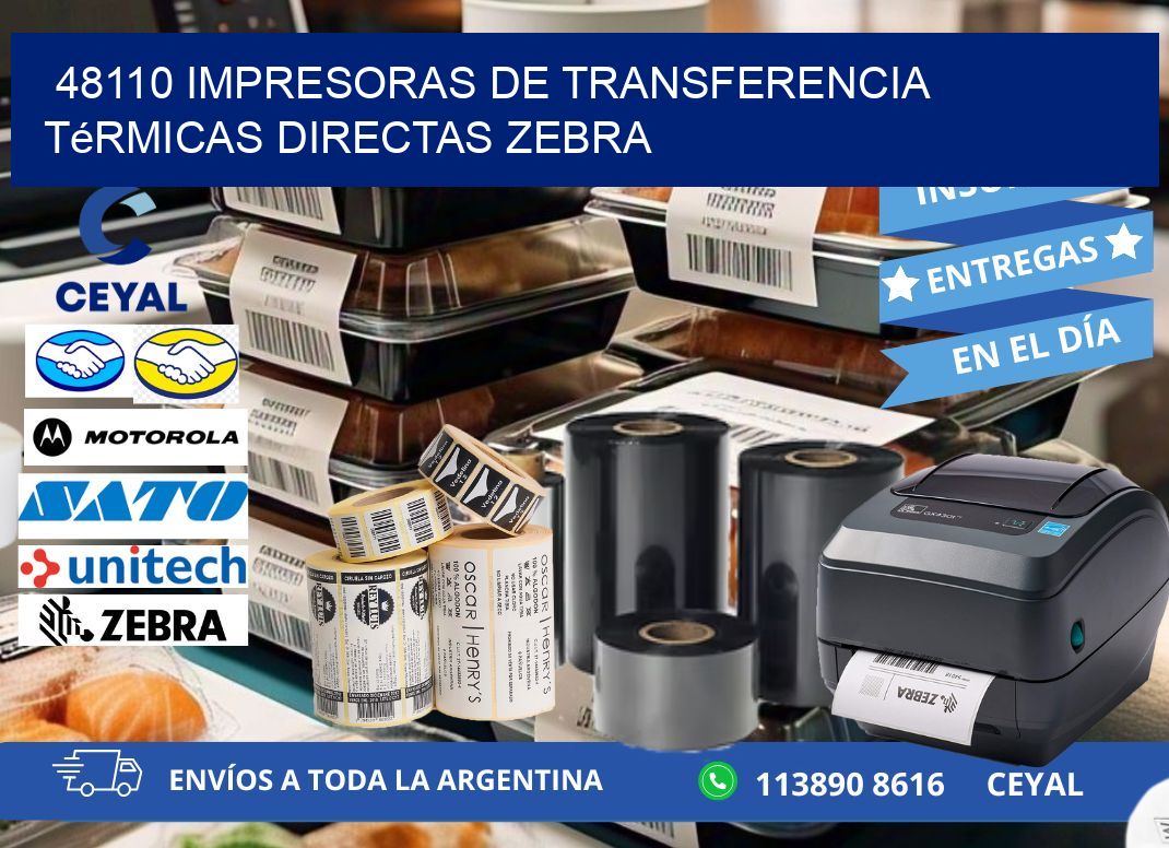 48110 impresoras de Transferencia  térmicas directas zebra
