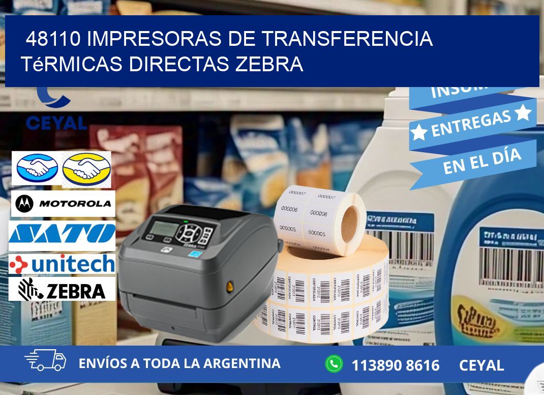 48110 impresoras de Transferencia  térmicas directas zebra