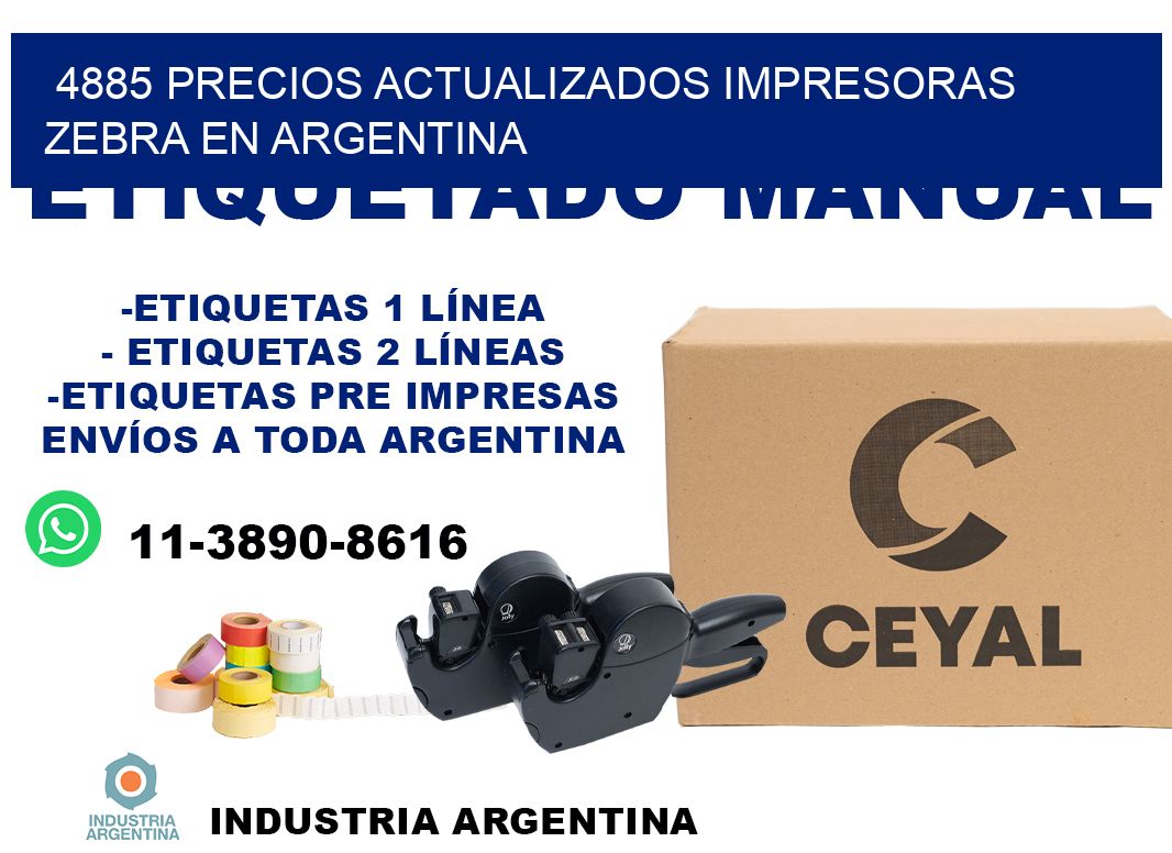 4885 precios actualizados impresoras zebra en argentina