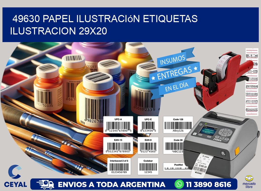 49630 papel ilustración Etiquetas Ilustracion 29x20