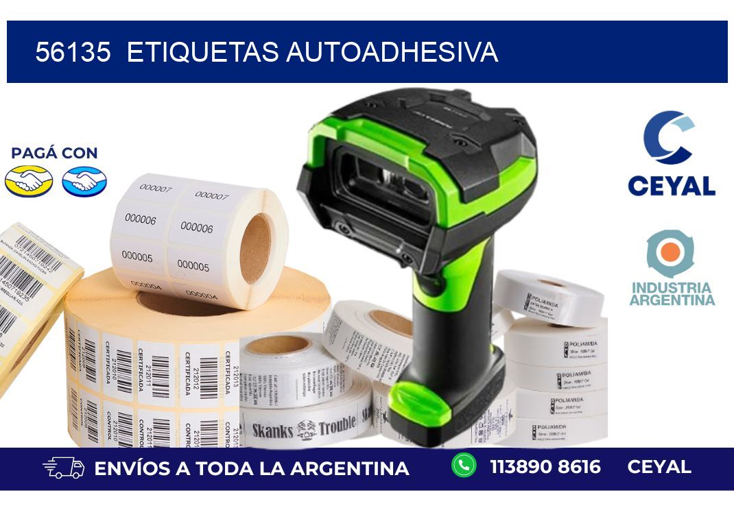 56135  etiquetas autoadhesiva