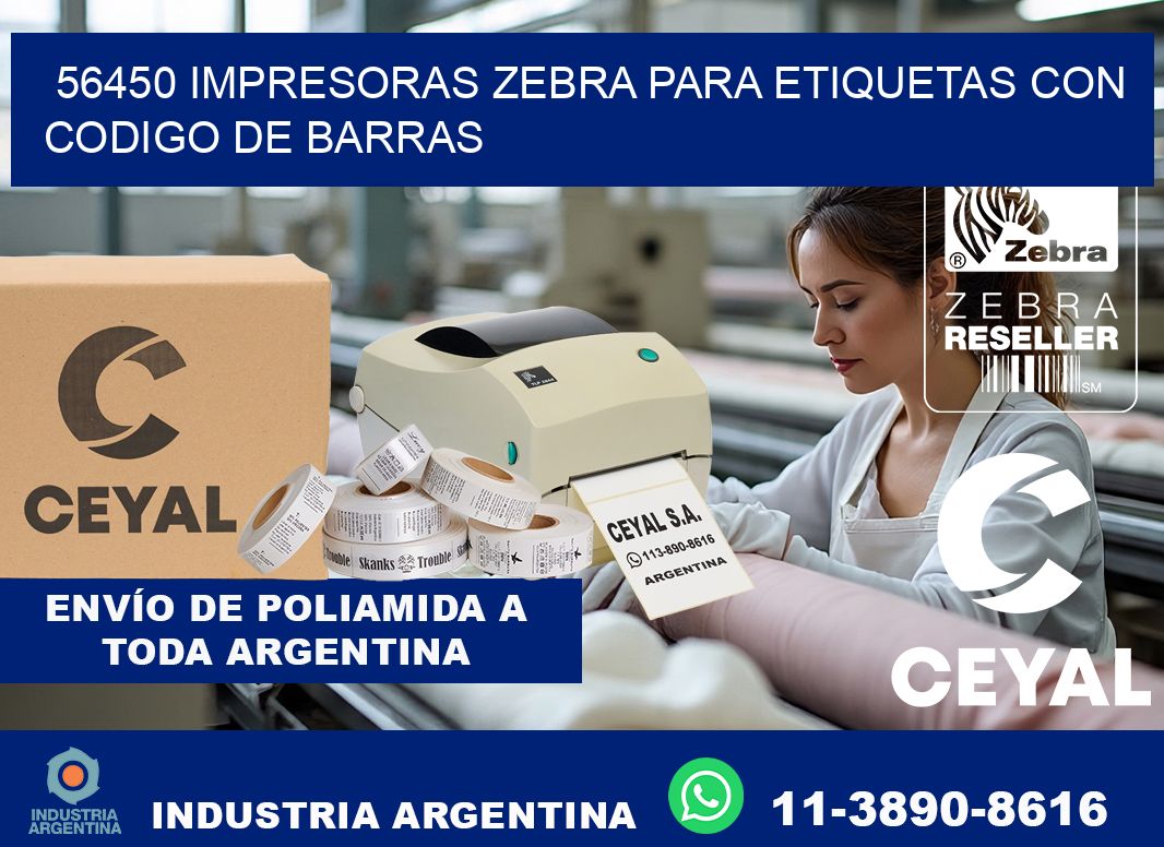 56450 impresoras zebra para etiquetas con codigo de barras