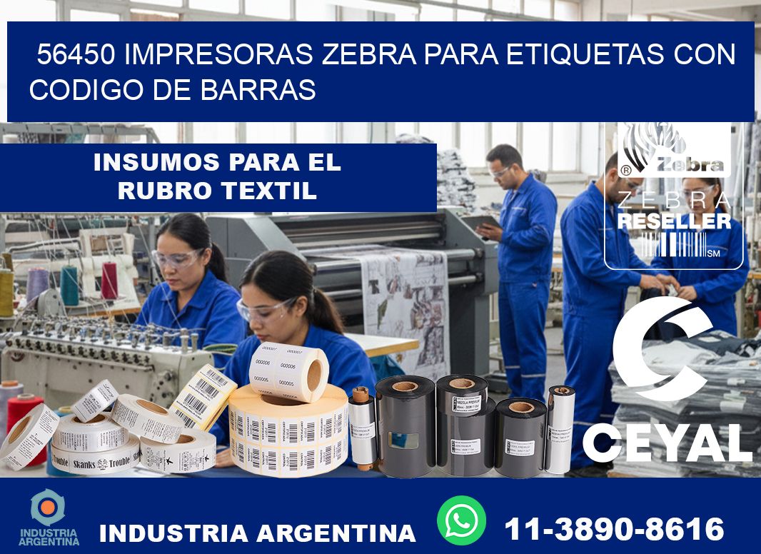 56450 impresoras zebra para etiquetas con codigo de barras