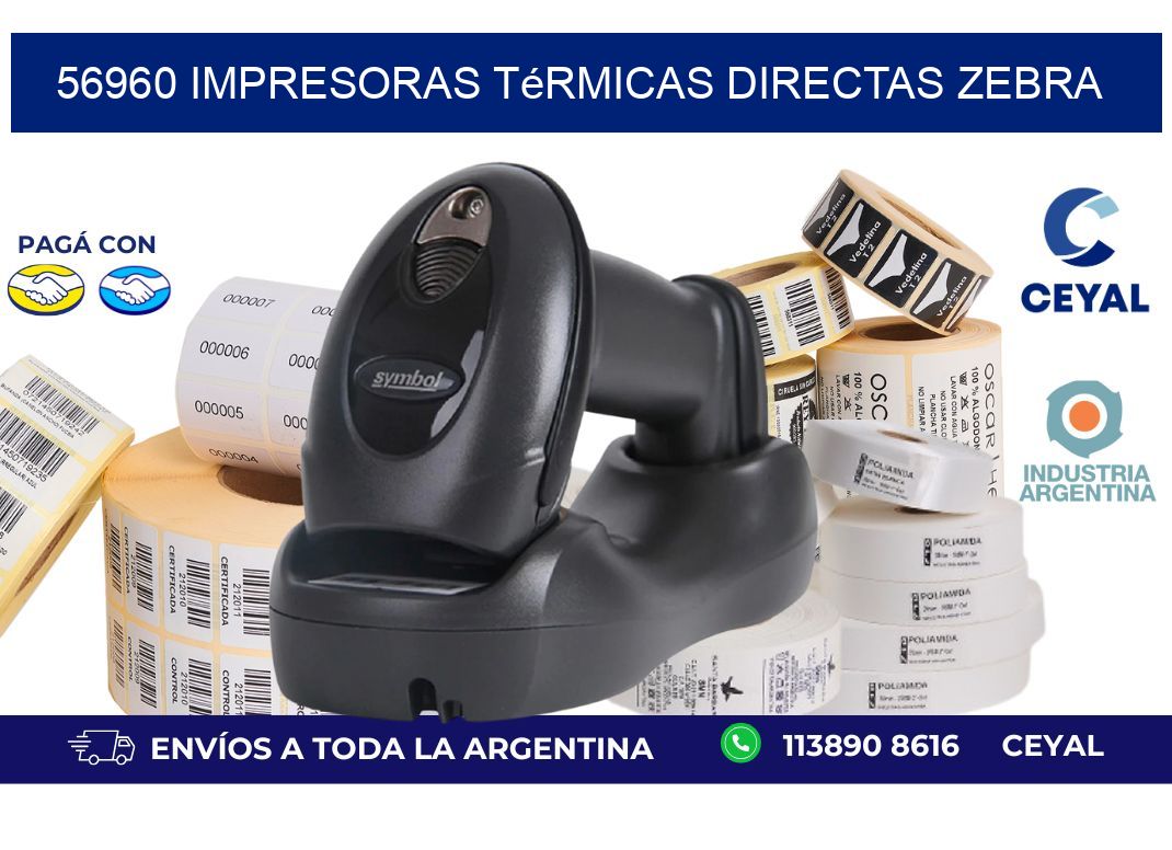 56960 impresoras térmicas directas zebra