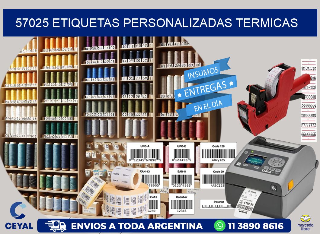 57025 Etiquetas personalizadas termicas