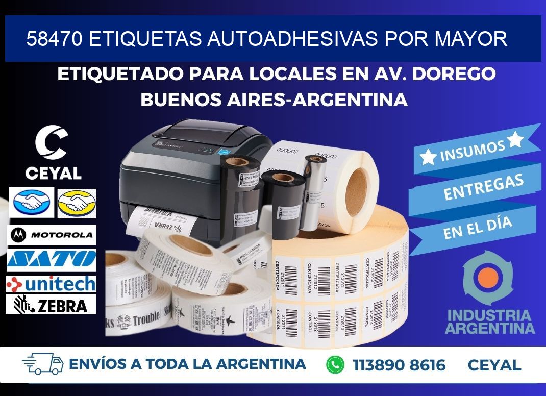 58470 etiquetas autoadhesivas por mayor