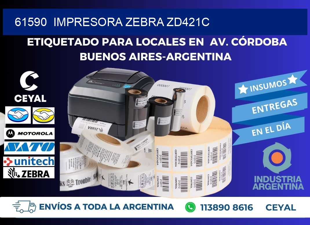 61590  Impresora Zebra zd421c