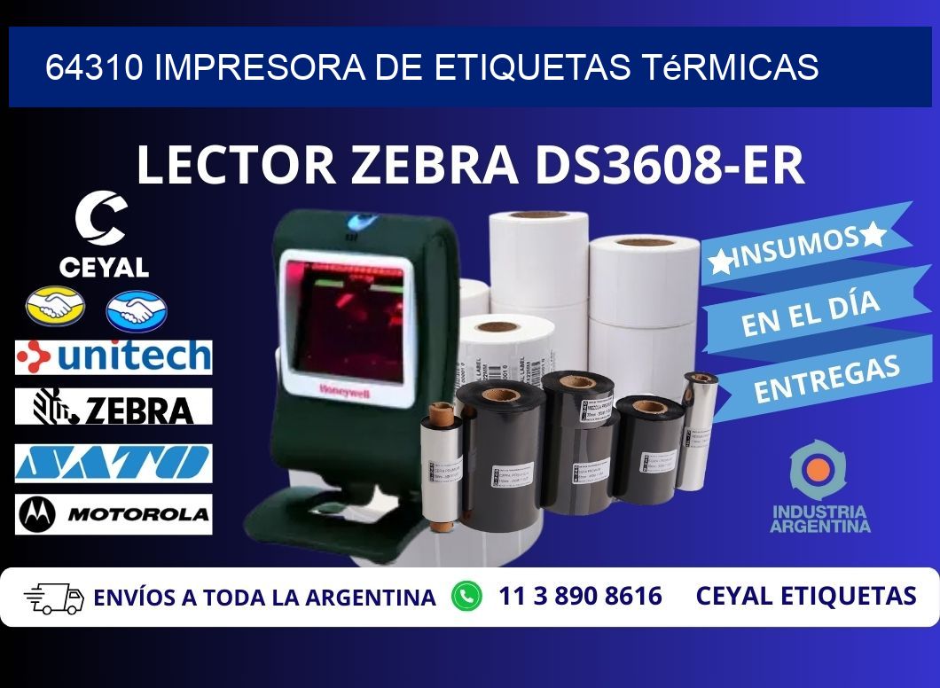 64310 Impresora de etiquetas térmicas