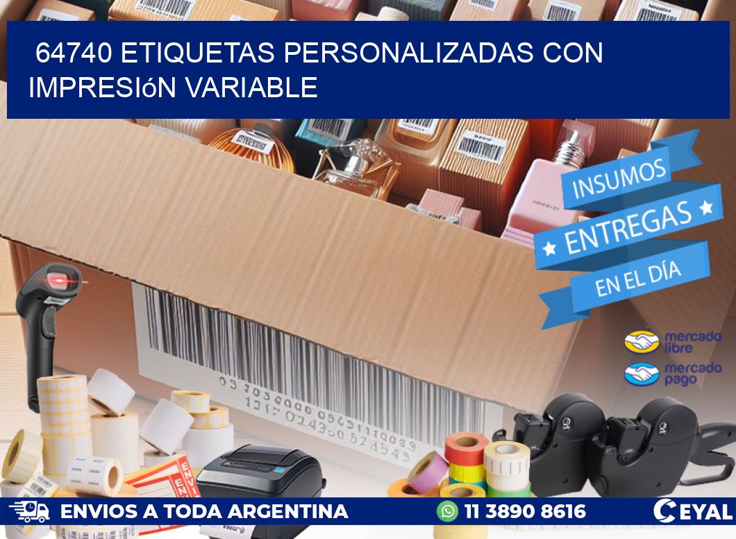 64740 etiquetas personalizadas con impresión variable