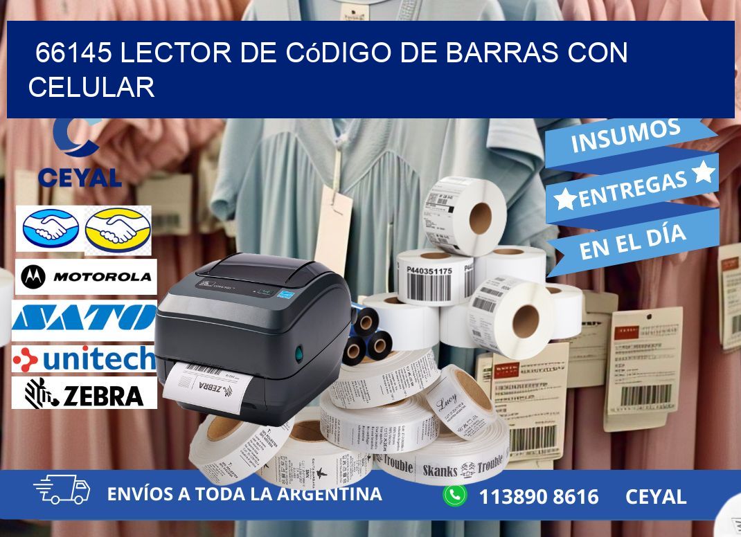 66145 Lector de código de barras con celular