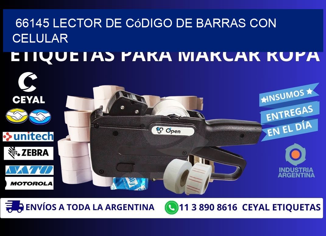 66145 Lector de código de barras con celular