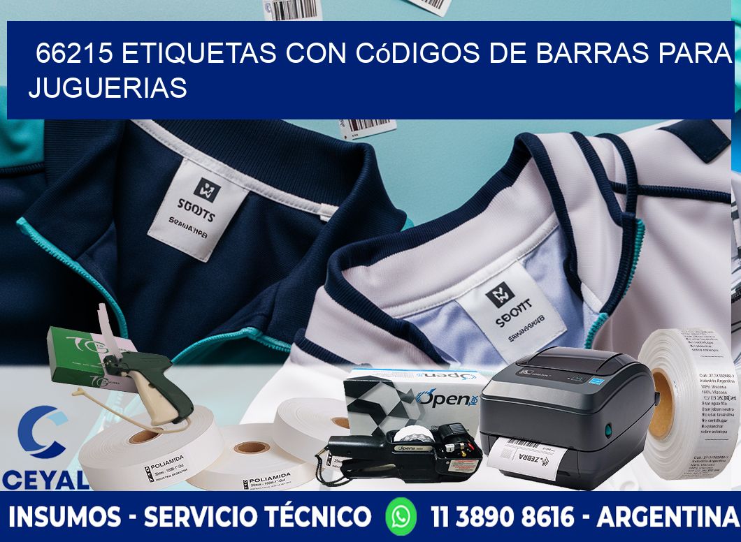 66215 etiquetas con códigos de barras para juguerias