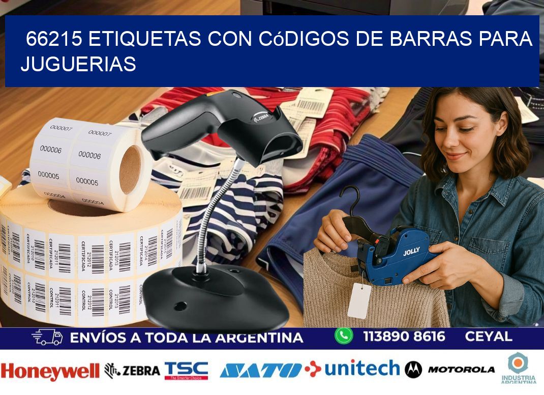 66215 etiquetas con códigos de barras para juguerias
