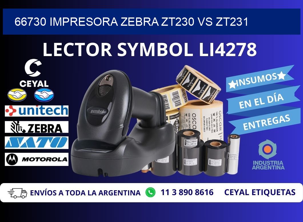 66730 impresora zebra zt230 vs zt231