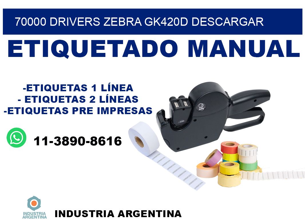 70000 drivers zebra gk420d descargar