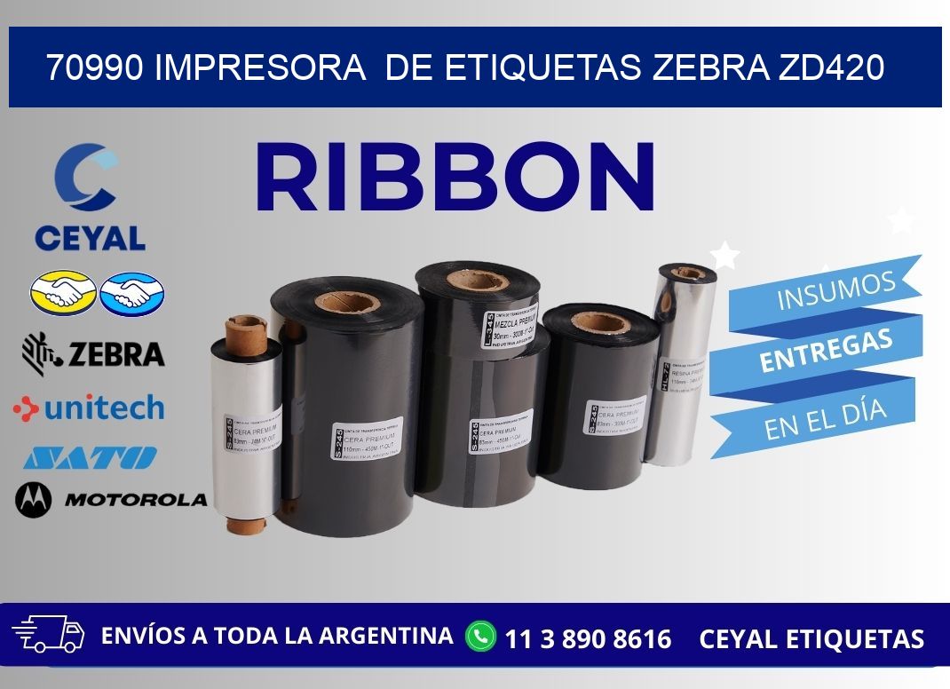 70990 impresora  de etiquetas Zebra ZD420