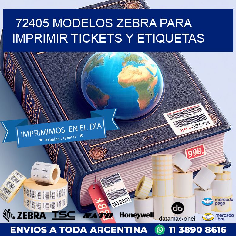 72405 modelos zebra para imprimir tickets y etiquetas