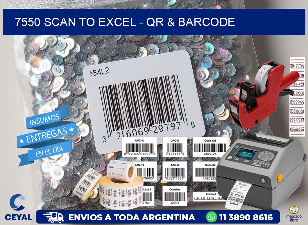 7550 Scan to Excel - QR & Barcode