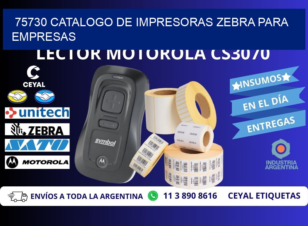75730 catalogo de impresoras zebra para empresas