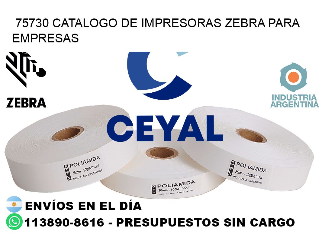 75730 catalogo de impresoras zebra para empresas