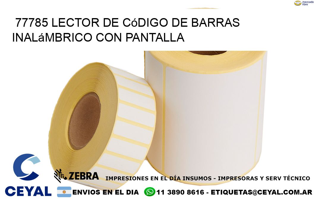 77785 Lector de código de barras inalámbrico con Pantalla