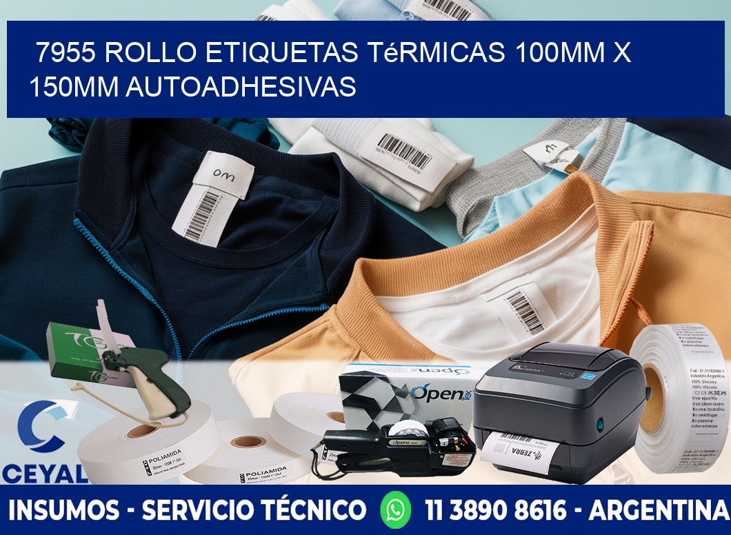 7955 Rollo Etiquetas Térmicas 100mm X 150mm Autoadhesivas