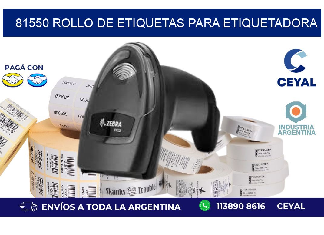 81550 rollo de etiquetas para etiquetadora