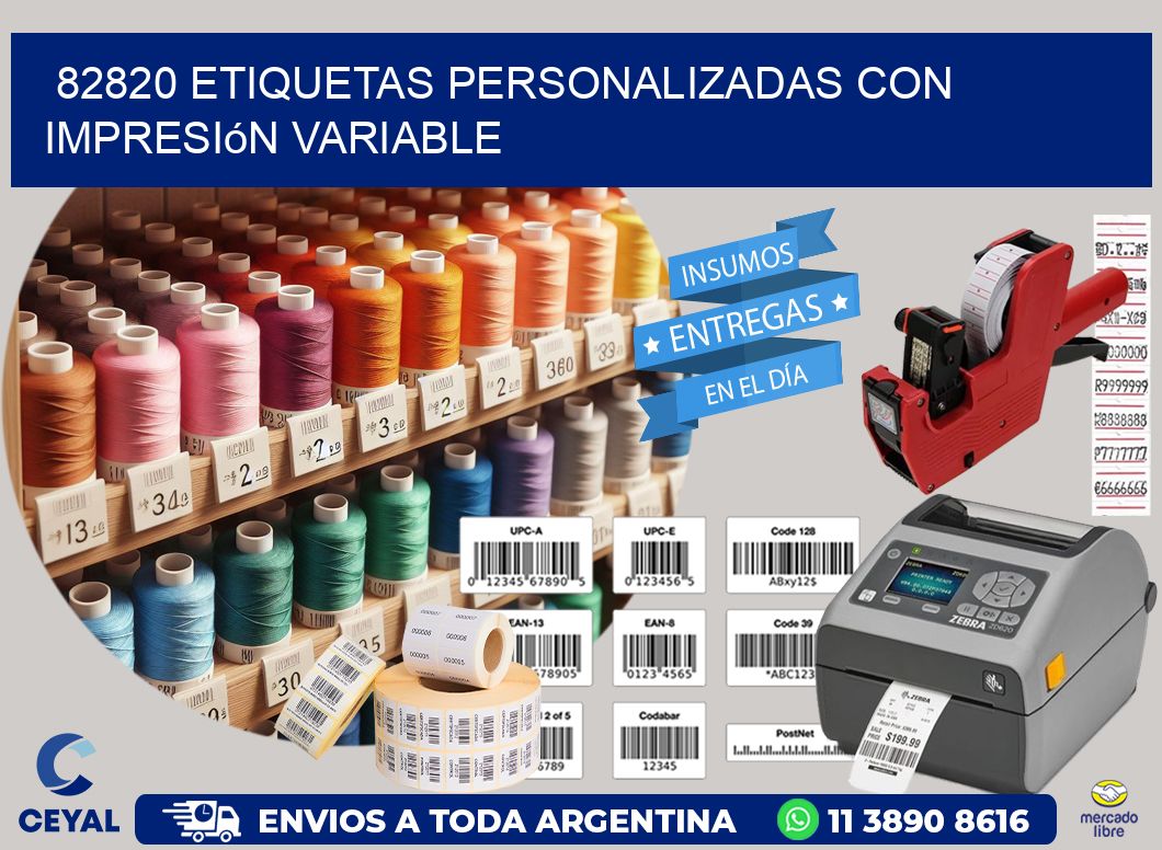 82820 etiquetas personalizadas con impresión variable