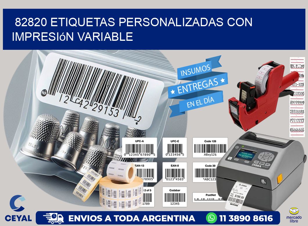 82820 etiquetas personalizadas con impresión variable