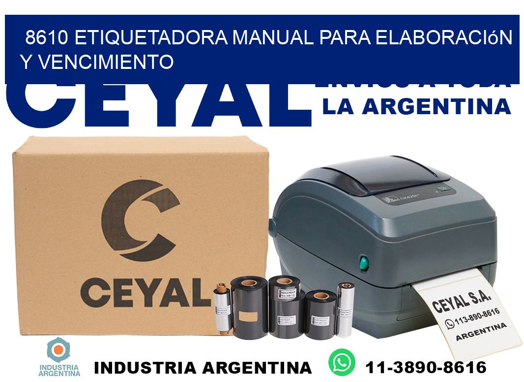 8610 etiquetadora manual para elaboración y vencimiento